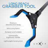 Grabber Reacher Tool, [Newest Version] Long 26” Steel Foldable Pick Up Stick with Strong Grip Magnetic Tip For Store Shelves, Lightweight Trash Picker Claw Reacher Grabber Tool for Elderly - by Luxet